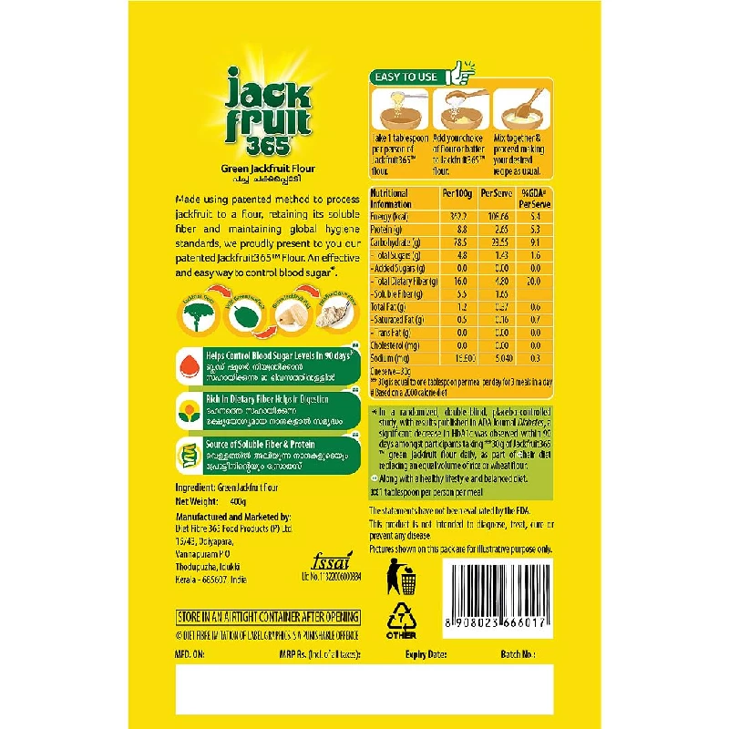 Eastern Jackfruit365 Green Jackfruit Flour, 400 g-2.webp